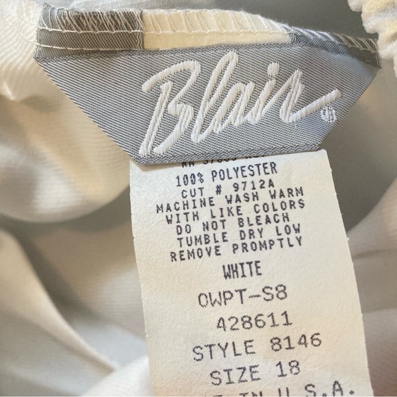 Blair Vintage White Dress Pants Slacks New With Tags Size 18 - Picture 3 of 3
